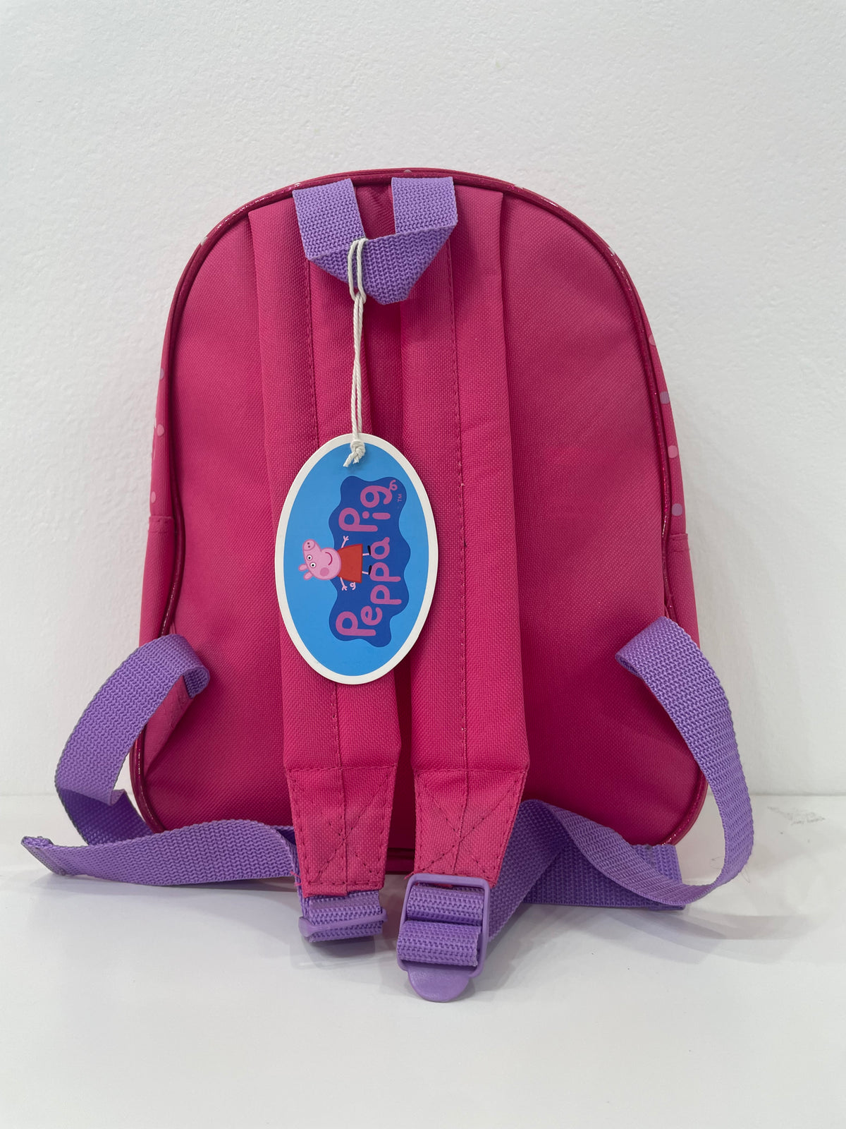 Mochila Infantil Peppa Pig "Rainbow Heart" Rosa con Bolsillo Corazón