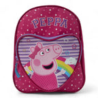 Mochila Infantil Peppa Pig "Rainbow Heart" Rosa con Bolsillo Corazón