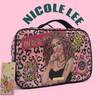 Neceser / Bolso de Maquillaje Nicole Lee Estampado Leopardo Rosa